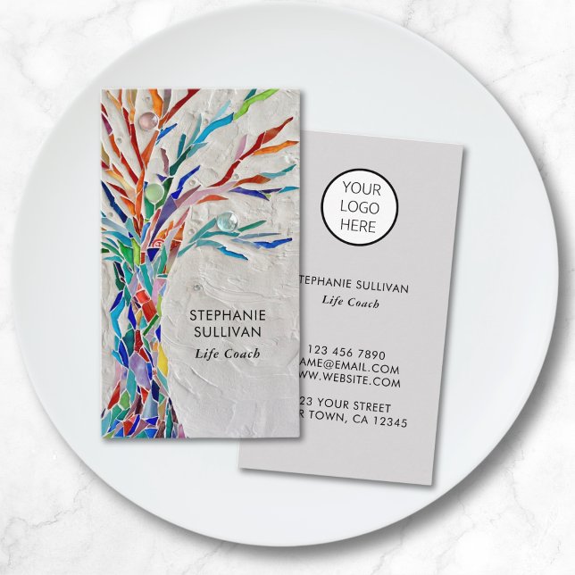 Cartão De Visita Life Coach Your Logo Tree Of Life (Criador carregado)
