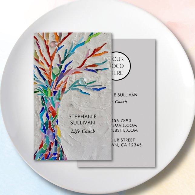 Cartão De Visita Life Coach Your Logo Tree Of Life (Criador carregado)