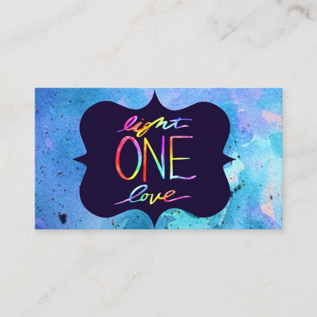 Cartão De Visita Light One Love Religião Business Card (Frente)
