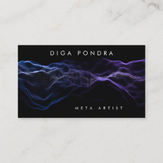 Cartão De Visita Light Sound Energy Wave Modern Music Modelo
