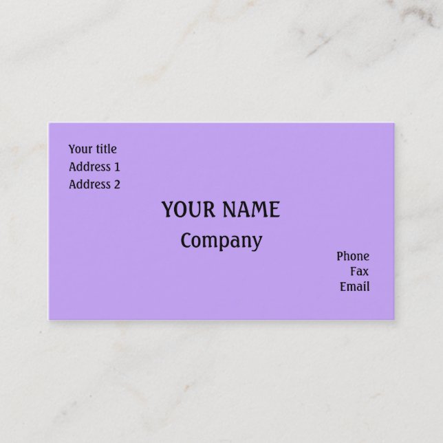 Cartão De Visita Lilac (Frente)