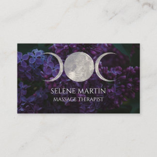 Cartão De Visita Lilac and Triple Moon business card