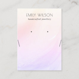 Cartão De Visita Lilac Blush Holographic Earrando Colar