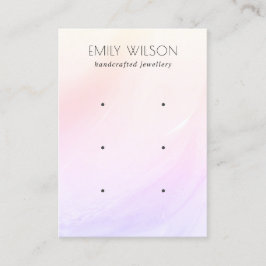 Cartão De Visita Lilac Blush Yellow Wave Holograma 3 Earrando Exibi