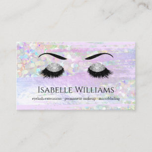 Cartão De Visita Lilac Iridescente Lash Lash