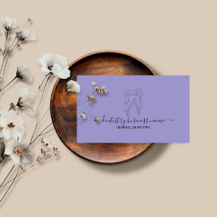 Cartão De Visita Lilac moderno de branqueamento dentário