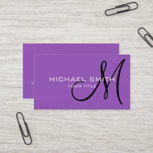Cartão De Visita Lilac Plástico Elegante Profissional