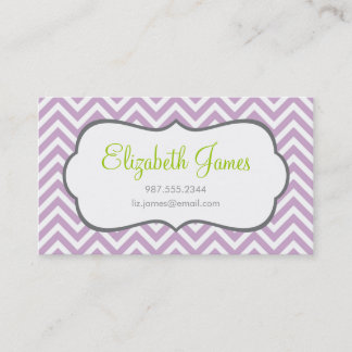 Cartão De Visita Lilac Purple Chevron