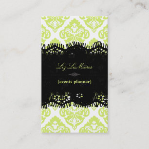Cartão De Visita Limão de limão PixDezines Olivia Damask/diy