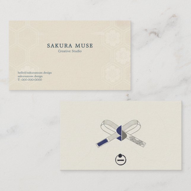 Cartão De Visita Limited Edition /Minimal Japanese Business Card  (Frente/Verso)