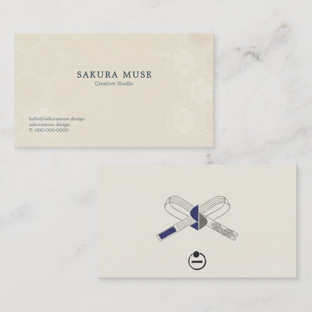 Cartão De Visita Limited Edition /Minimal Japanese Business Card  (Frente/Verso)