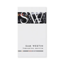 Limo Service Transportation Bold Stripe Monograma