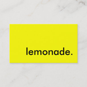 Cartão De Visita limonada.