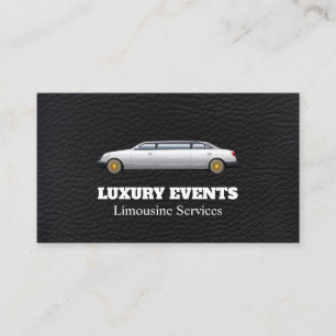 Cartão De Visita Limousine de luxo  Couro