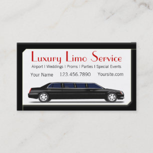 Cartão De Visita Limousine Preto