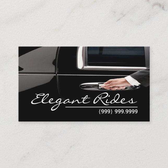 Cartão De Visita Limousines Limo Car Services Driver Business Card (Frente)