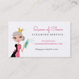 Cartão De Visita Limpando Caráter de Cabelo da Cinza do Serviço Mai