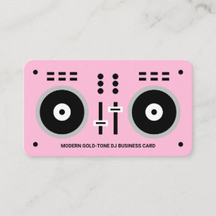 Cartão De Visita Limpar DJ Rosa Moderno