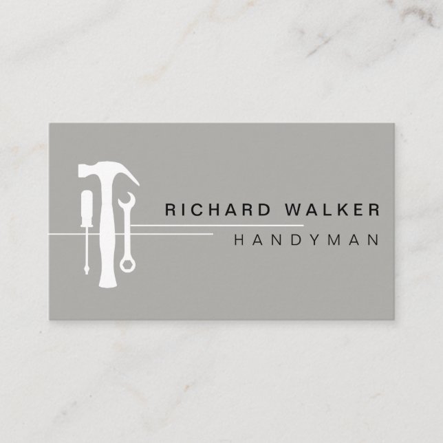 Cartão De Visita Limpe o carpinteiro do auto mecânico das (Frente)