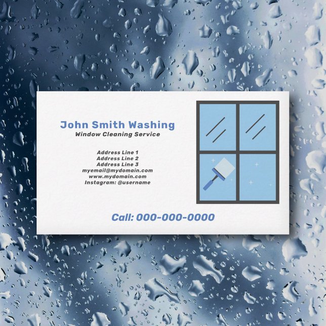 Cartão De Visita Limpeza da janela (Window Cleaning Business Card)