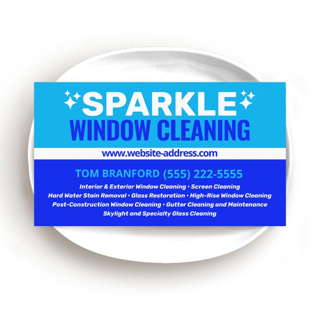 Cartão De Visita Limpeza da janela (Criador carregado)