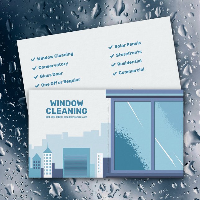 Cartão De Visita Limpeza da janela (Window Cleaning Business Card)