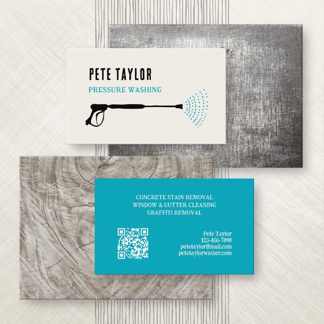 Cartão De Visita Limpeza da janela de alimentação de pressão (Criador carregado)