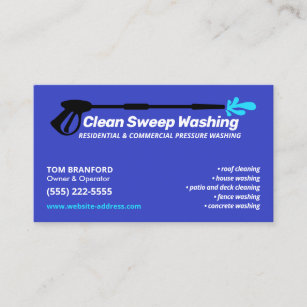 Cartão De Visita Limpeza da janela de energia moderna por lavagem d