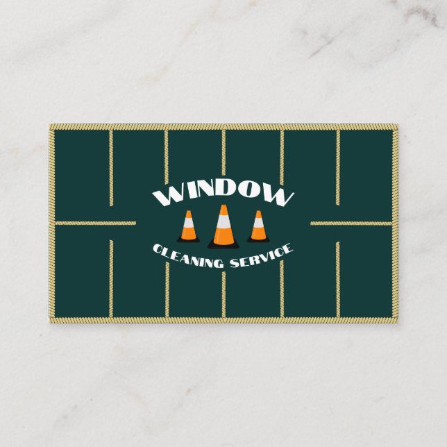 Cartão De Visita Limpeza de janelas Serviços comerciais Pro (Frente)