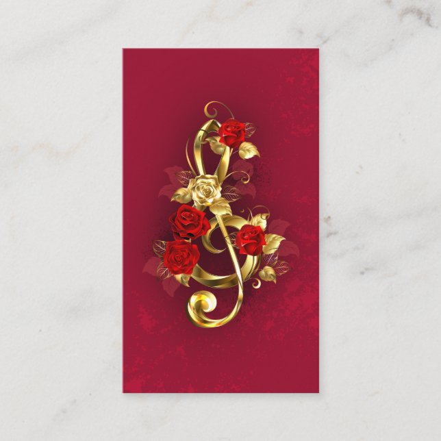 Cartão De Visita Limpeza de ouro com Flores Rosa (Frente)