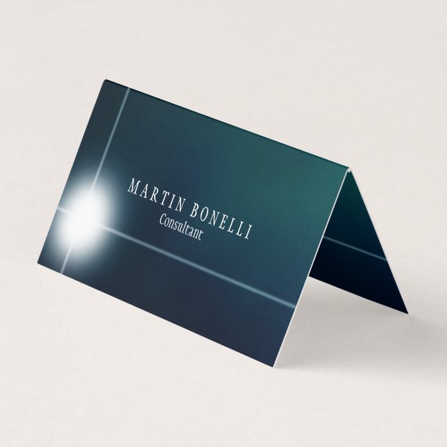 Cartão De Visita Limpeza de planície azul na moda Greeny (Frente)