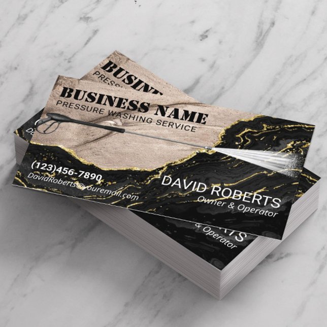 Cartão De Visita Limpeza Dourada Do Mármaco De Agato Por Pressão (Criador carregado)