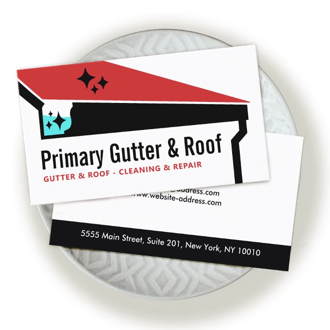 Cartão De Visita Limpeza e reparo do telhado de calça (Criador carregado)