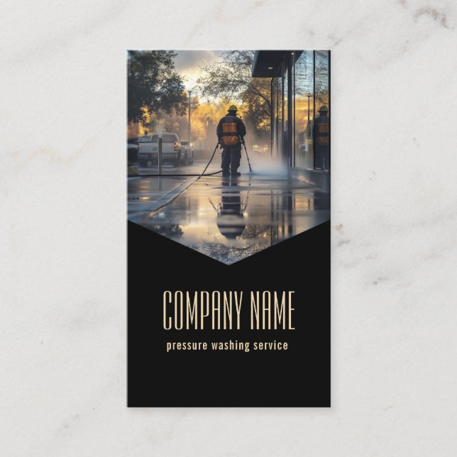 Cartão De Visita Limpeza Exterior da Câmara de Serviço de Limpeza d (Frente)