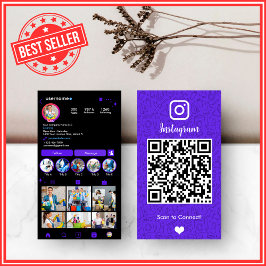 Cartão De Visita Limpeza Instagram Violet Housekeet QR