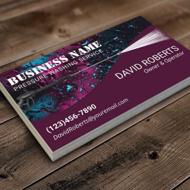 Cartão De Visita Limpeza Moderna da Janela de Lavagem de Energia (Criador carregado)