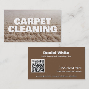Cartão De Visita 🌟 Limpeza personalizada de tapetes QR