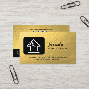 Cartão De Visita Limpeza Profissional de Janela com Código QR de La