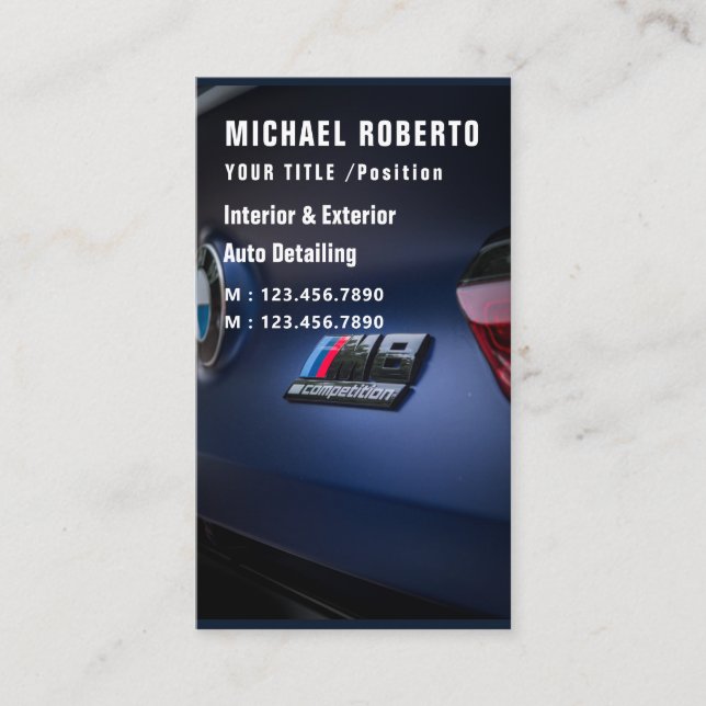 Cartão De Visita Limpeza Vermelha de Lavagem Automática de Carros P (Frente)