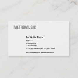 Cartão De Visita Limpo com preto