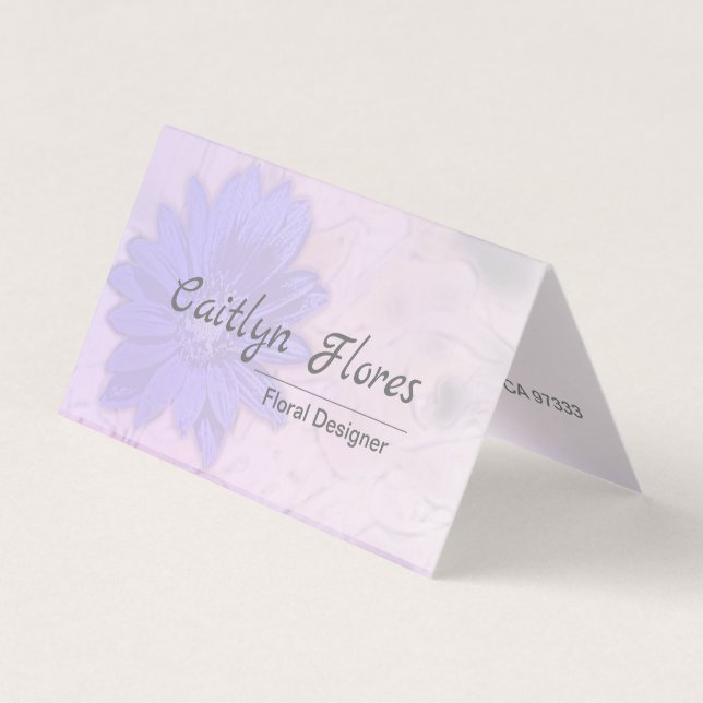 Cartão De Visita Linda Lavanda Floral (Frente)