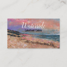 Cartão De Visita Linda pintura de praia