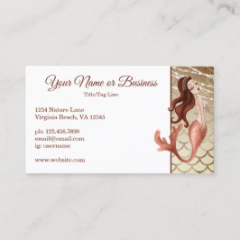 Cartão De Visita Linda Sereia na praia Rosa Dourada