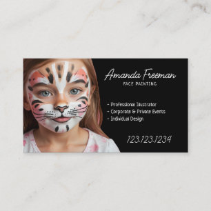 Cartão De Visita Lindas Crianças Negras e Brancas pintando