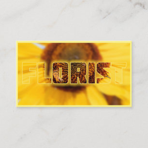 Cartão De Visita Lindo girassol para floristas ou especialistas em 