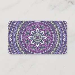 Cartão De Visita Lindo Mandala Roxo Único