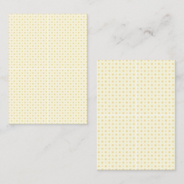 Cartão De Visita Lindos Círculos Amarelos em Fundo Branco (Frente/Verso)