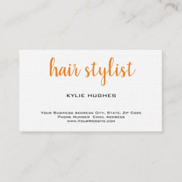 Cartão De Visita Linen Feminine Hair Stylist Professional