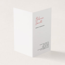 Cartão De Visita Linen Modern Caligrafia Profissional Minimalista