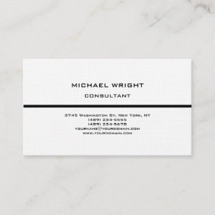 Cartão De Visita Linen Modern Simple Attrative Minimalist